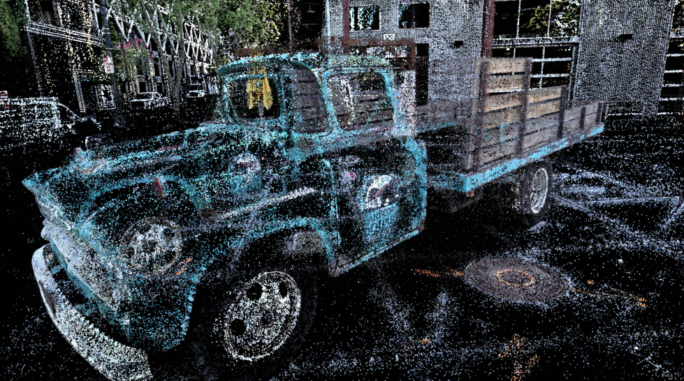   Building a scene out of 3D gaussians. 